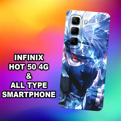 Jual GC7 Softcase Karet Hp INFINIX HOT 50 4G Terbaru 2024 Case Motif Gambar Naruto Case