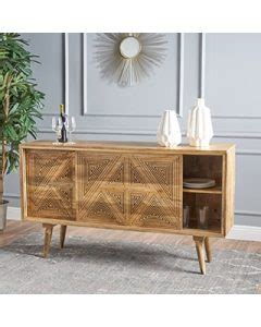 Natural Mango Wood Finish Sideboards Beideo