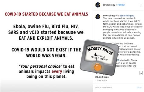 Politifact Vegan Instagram Accounts Spread Misinformation About Covid 19