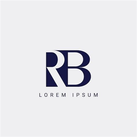 Premium Vector Rb R B Letter Logo Design In Black Colors Creative