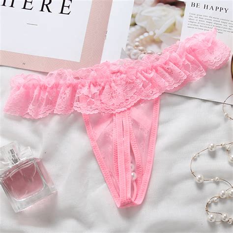Pc Lace Open Crotch Massaging Pearl Detail Sexy Lingerie SHEIN USA