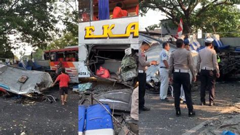 Kronologi Kecelakaan Maut Bus Eka Vs Bus Sugeng Rahayu Di Ngawi Atap