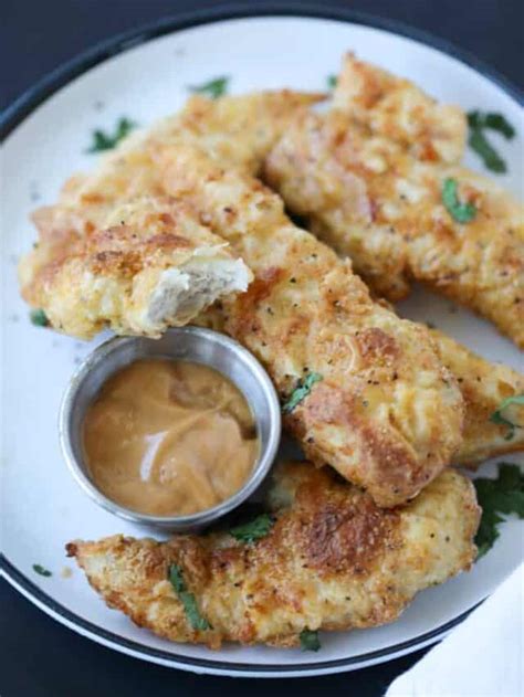 Air Fryer Chicken Tenders With Flour No Breadcrumbs Whole Lotta Yum