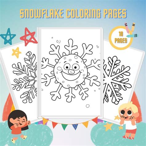 pages de coloriage de flocons de neige à imprimer - Observer