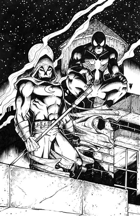 Spider Man And Moon Knight By RevolverComics On DeviantArt Moon