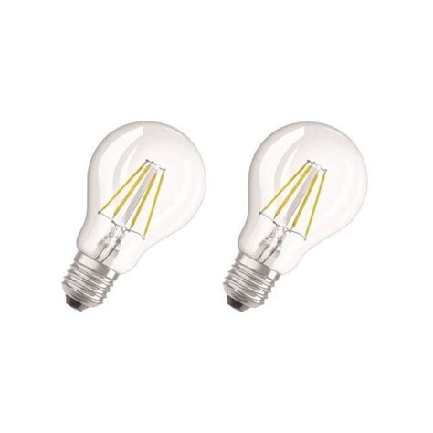 Osram OSRAM Lot de 2 Ampoules LED E27 standard claire 4W équivalent a