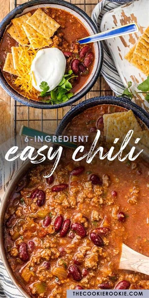 This Is The Best Easy Chili Recipe Our Lazy Day 6 Ingredient Chili Is