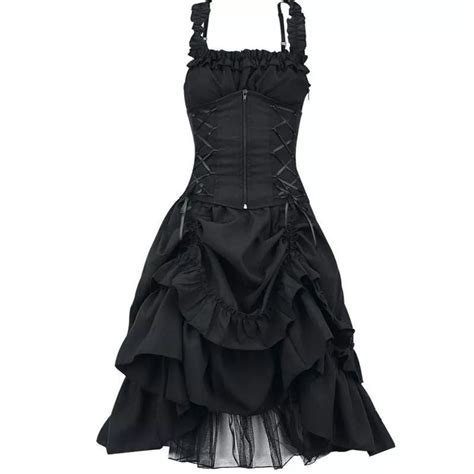 Robe Victorienne Gothique Noire Steampunk Boutique