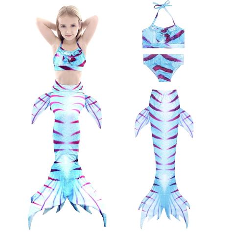Meerjungfrau Kost M M Dchen Bikini Badeanzug Kinderkost M St Ck Set Topkostueme