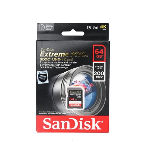 Sandisk Extreme Pro SDXC UHS-I Card 64GB (200mbps) – Specialist