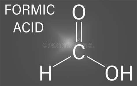 Mol Cula Do Cido F Rmico De Hcooh Ilustra O Do Vetor Ilustra O De