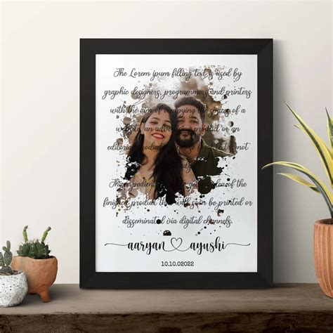 Personalized Song Frame with Names and Photo - Gifts By Rashi