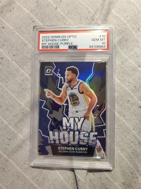 Stephen Curry 2022 Optic 10 My House Purple Price Guide Sports