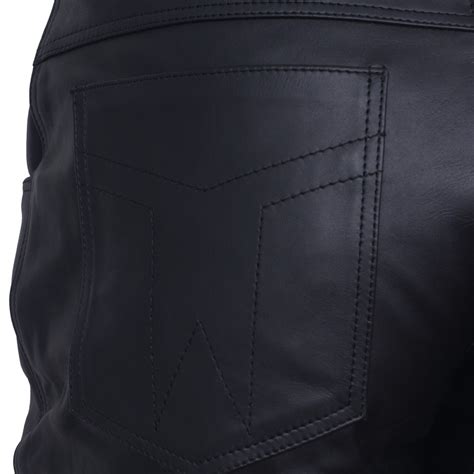 Men S Motorbike Cowhide Leather Pant Jeans Biker Leather Trousers Gay Bluf Pants Ebay