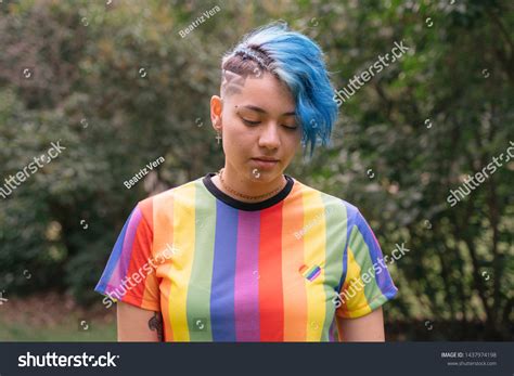 Portrait Teen Homosexual Female Wearing Gay Stock Photo 1437974198 Shutterstock