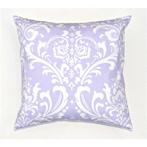 Lilac Throw Pillow Cover Ozborne Damask Lavender White Premier Prints