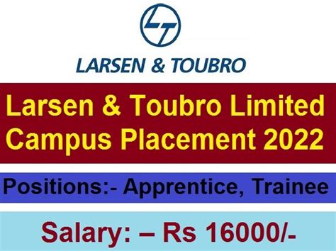 Larsen Toubro Limited Campus Placement