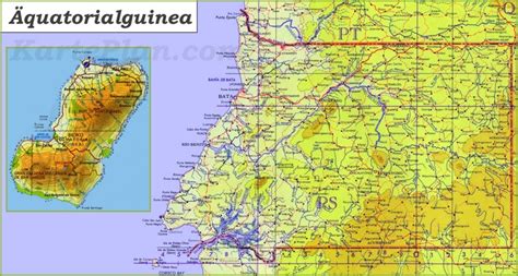 Gro E Detaillierte Karte Von Quatorialguinea