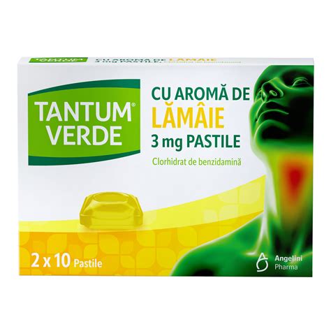 Prospect Tantum Verde cu aroma de lamaie, 3 mg, 20 pastile, : Farmacia ...