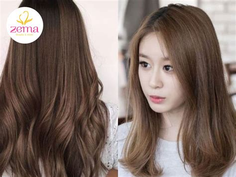 Review 4 kiểu nhuộm màu tóc nâu socola hạt dẻ hot nhất năm 2022 zemahair