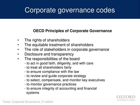 Ppt Corporate Governance Principles Policies And Practices 3e