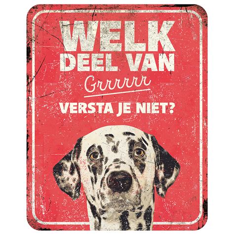 Waarschuwingsbord Dalmatian X Cm Rood Doemarkt Van Gheluwe