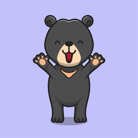 Cute sun bear cartoon vector icon illustration 5421134 Vector Art at ...