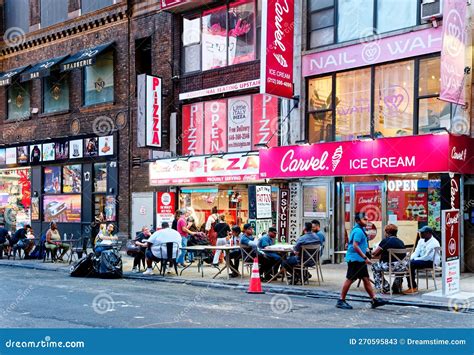 Pizza and Carvel Ice Cream editorial stock photo. Image of architectural - 270595843