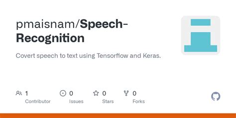 Github Pmaisnamspeech Recognition Covert Speech To Text Using