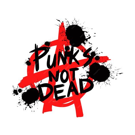 Punks Not Dead Doodle Illustration Für Aufkleber Tattoo Poster T Shirt