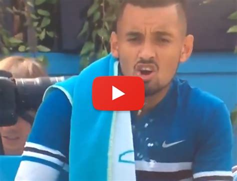 Incredible Kyrgios Caught Simulating A Sex Act With A Bottle During Queen S Changeover Tennis