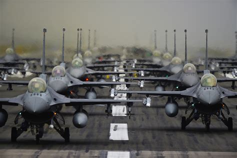 52fw Stages Elephant Walk With 26 F 16s At Spangdahlem Air Base In Germany The Aviationist