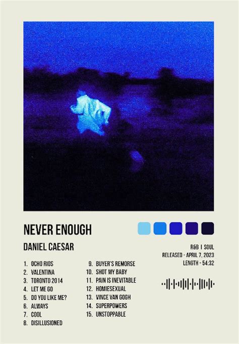 Daniel Caesar Never Enough Music Album Cover - Etsy