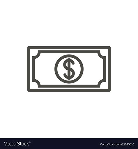 Cash icon line money symbol Royalty Free Vector Image