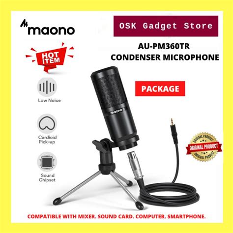 Maono Au Pm Tr Condenser Microphone Professional Podcast Microphone