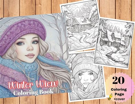 20 Winter Wiew Coloring Book Printable Beautiful Girl Coloring Pages Grayscale Winter Coloring