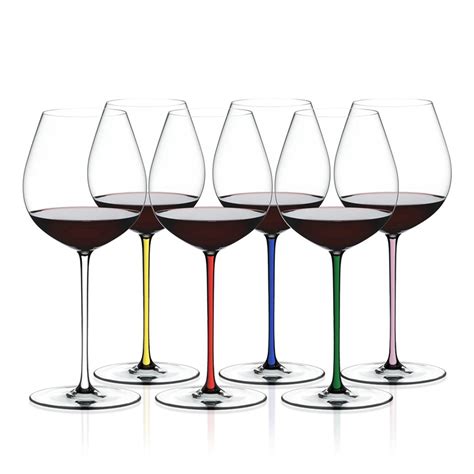 FATTO A MANO OLD WORLD PINOT NOIR CRYSTAL GLASSES SET OF 6 By RIEDEL