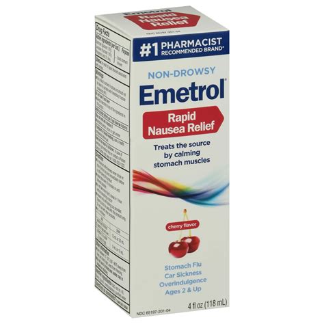 emetrol  nausea cherry flavor shop digestion nausea