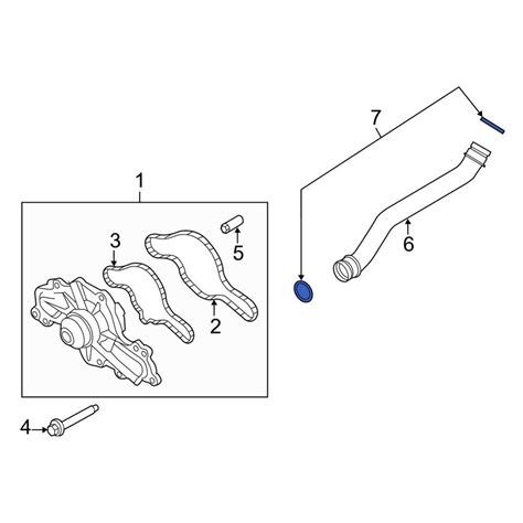 Ford OE 7T4Z8527A Engine Coolant Pipe O Ring