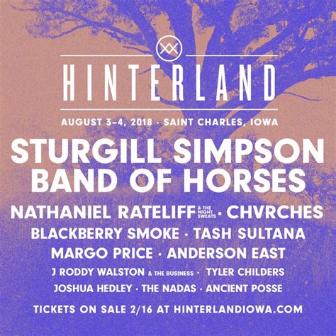 Your 2018 lineup, Hinterlanders! - Hinterland Music Festival | Festival ...