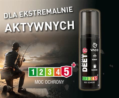 VACO Płyn na kleszcze komary i meszki DEET 50 Geraniol 80 ml