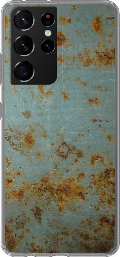 Geschikt Voor Samsung Galaxy S21 Ultra Hoesje IJzer Roest Print