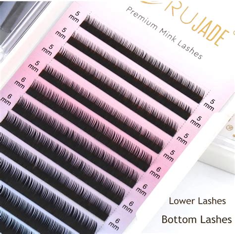 Rujade Bottom Lower Lashes 5mm 6mm 7mm 8mm Short Sizes Under Eyelashes