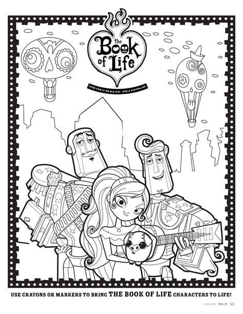 The Book Of Life Coloring Pages Bolinsiders Book Of Life Coloring