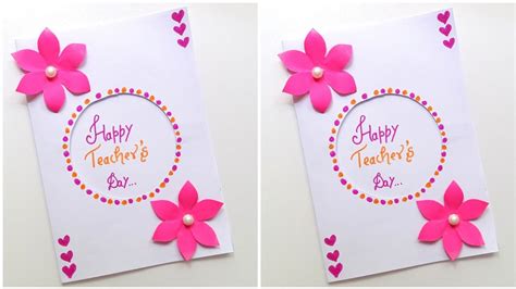 😍 Teacher S Day Greeting Card 😍 Idea 2022 • Happy Teachers Day Card From White Paper A4 • Card