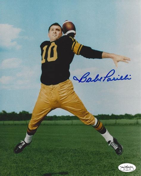 1950 S PACKERS Babe Parilli Signed Photo 8x10 AUTO Autographed Green Bay QB JSA Certified