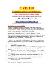 CYB 120 Wk 3 Apply DDOS Doc CYB 120 Computer Network Defense Part 1