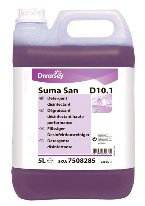 Suma SAN D10 1 détergent désinfectant bactéricide 2 x 5 L Paris smart