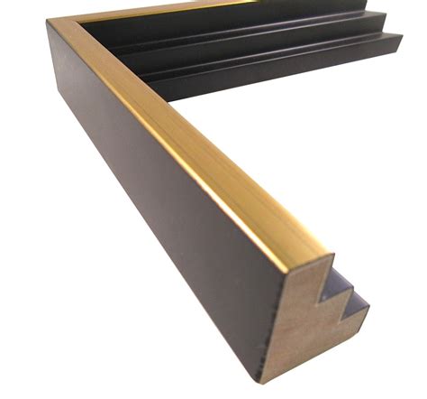 G Black And Gold Stepped Floater Moulding In Lengths Rabbet