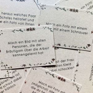 126 Fotoaufgaben Zur Hochzeit 18 Blankokarten Zum Ausdrucken Als PDF